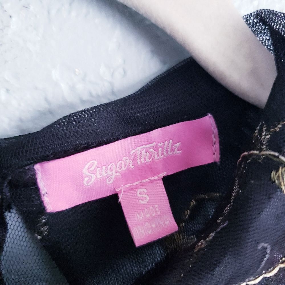 Sugar Thrillz Homemade With Love Organza Mini Embroidered Dress - Picture 4 of 5